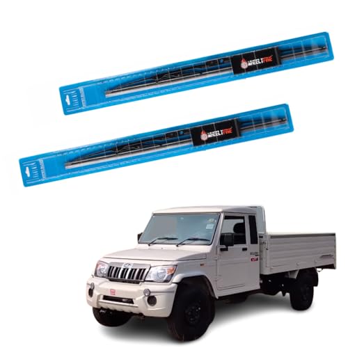 Image of Windshield Car Wiper Blades Metal Frame Water Repellant Cleaning Wiper Blades Refills Best for Mahindra Bolero Pickup (2010-2019) Dr 16 inch /Pa 16 inch