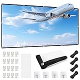 Leinwand Beamer 100 Zoll Hanging Doppelseitige Projektion 16: 9 Hd Tragbare...