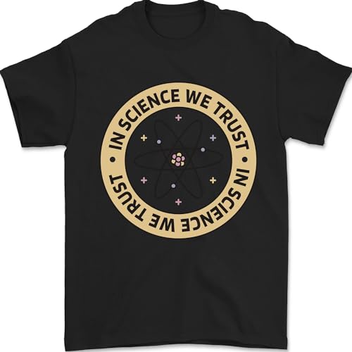 in Science We Trust Physics Geek Nerd Maglietta da uomo 100% cotone, Nero , XL