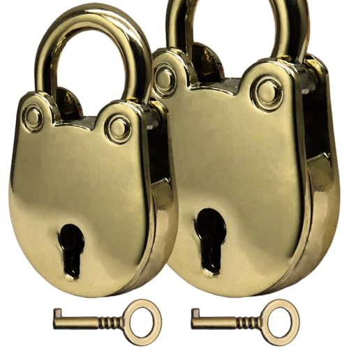 Opfiue 2PCS Retro Vintage Mini Padlock,Antique Bear Head Locks and