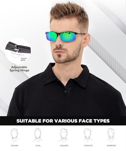 Image of ANYLUV Polarized Sunglasses for Men Carbon Fiber Sunglasses with UV400 Protection for Fishing Driving Gift