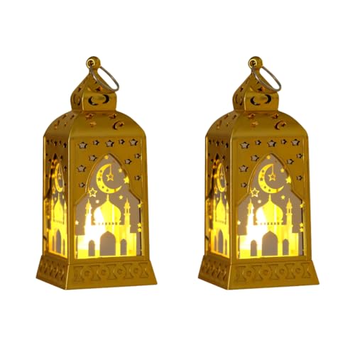 Ramadan Lanterne décorative, lampe orientale, lumière décorative pour le Ramadan, lanterne à bougie vintage, lanterne LED, décoration de table Ramazan,...