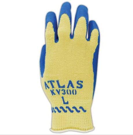 Atlas Kv300 Made With Kevlar Natural Rubber Palm Work Glove, Medium 1 Pair #TOP2