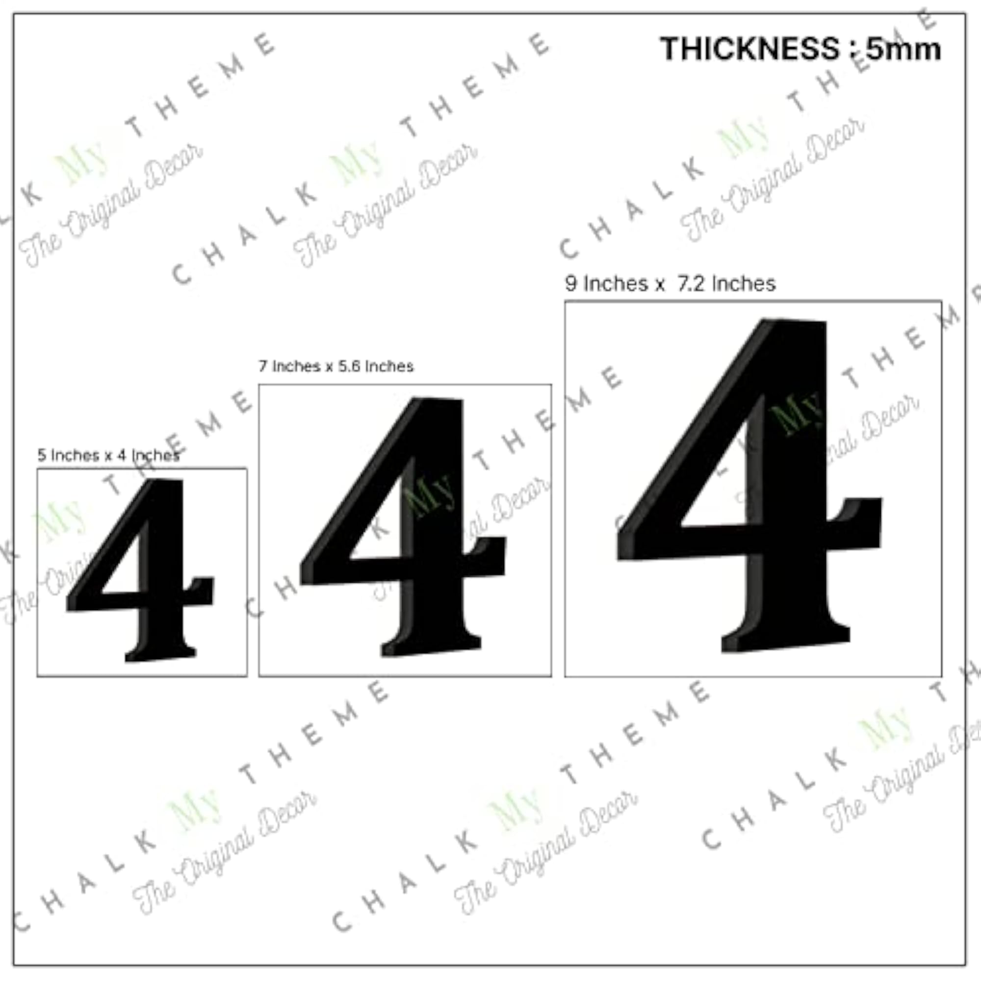 Wooden Number 4 for Wall Decoration