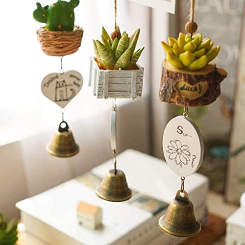 Carillon éolien succulente en résine D pour déco cottage et voiture