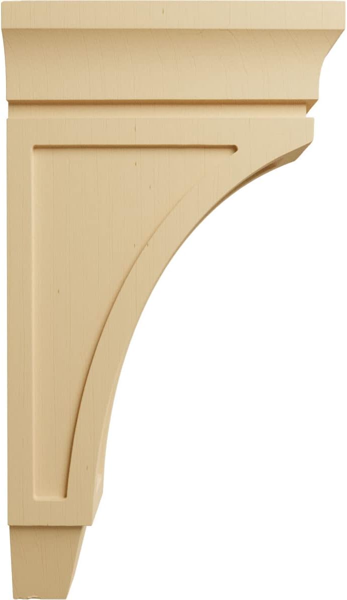 Onе-Dау Sаlе: Uр tо 40% оƒƒ Ekena Millwork CORW05X10X18LUAL Extra Large Lucan Wood Corbels, 5W x 10D x 18H, Alder