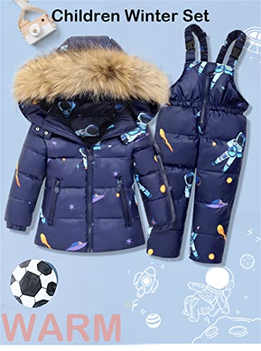 Conjunto de roupas infantis para bebês e meninas doce macacão de neve engrossado jaqueta de inverno
