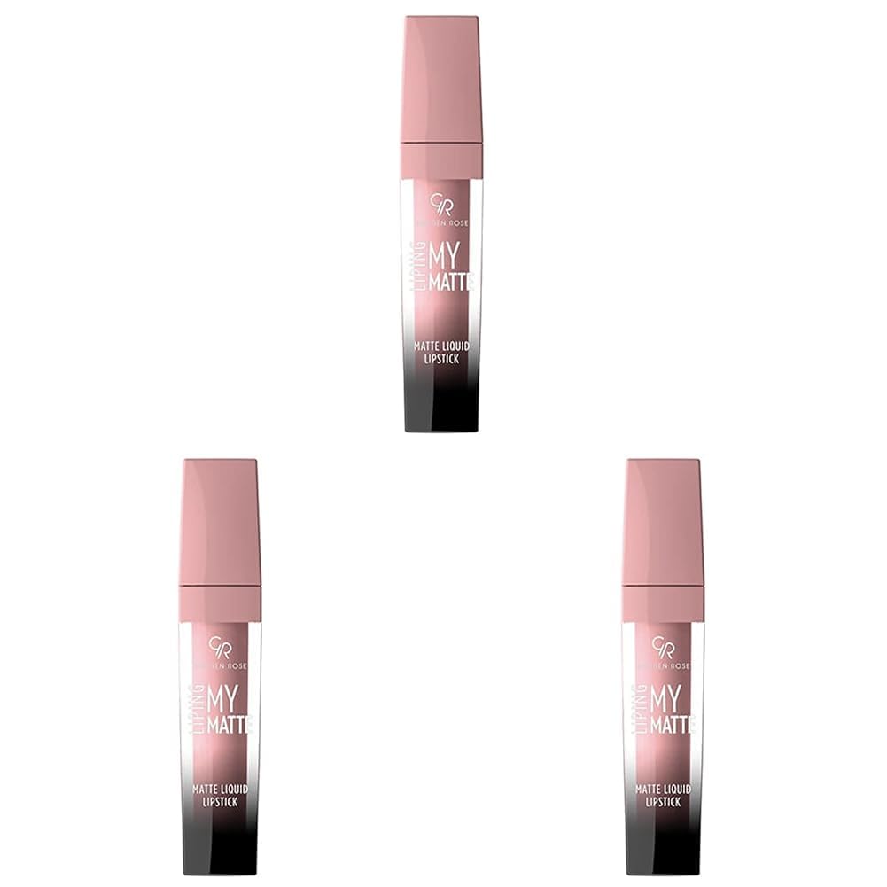 Golden Rose Liping My Matte Likit Ruj No: 01 - Suya Dayanıklı Ultra Mat Ruj (3 paketi)