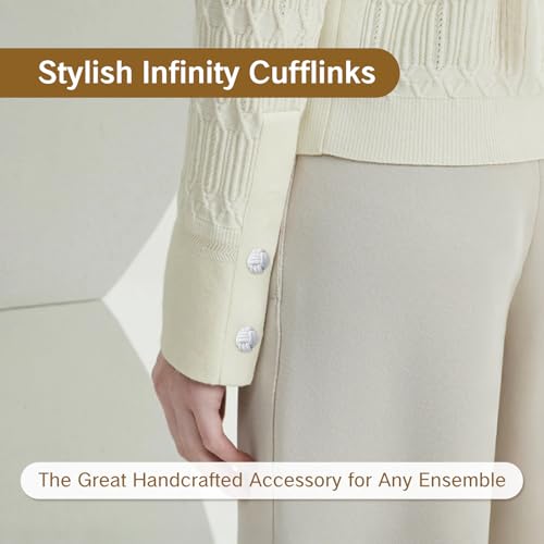 5 Pairs Cufflinks Set Silk Knot Fabric Cuff Links for Men Women Functional Cufflink Shirt Style Cuff Links Accessory4