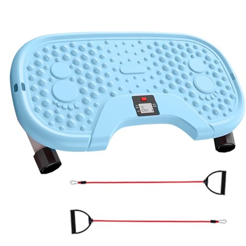 Stepper – Beintrainer mit Drehfunktion, Widerstandsbandsystem, kompakte Fitnessplattform, LCD-Display, Cardiogerät | Gezielte Muskelaktivierung für Gesäß, Bauch, Rumpf und Oberkörper