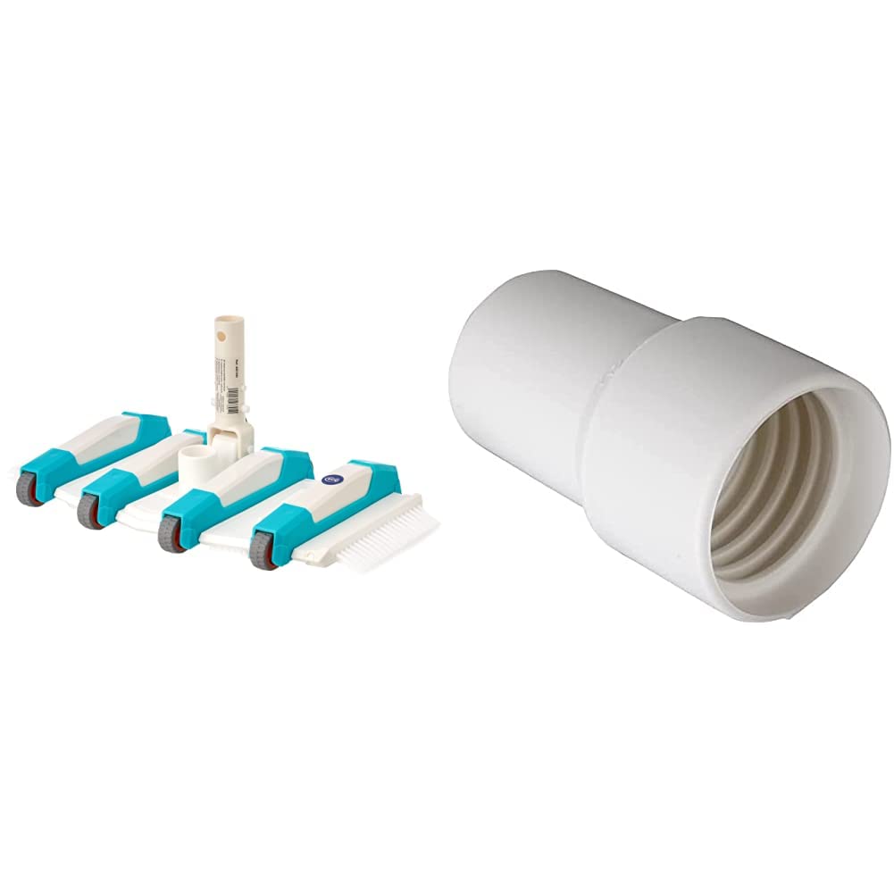 Gre 40018N - Nettoyeur de Piscine, Rotatif et à 8 roulettes & 40012 - Extremité pour Tuyau Flexible Flottant, Ø 38 mm