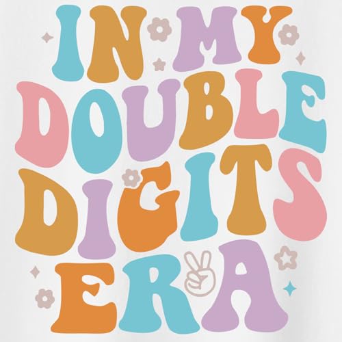 Image of Pairxily in My Double Digits Era Shirt for Girls 10th Cute 10 Year Old Girl Happy Birthday Shirts Gifts Short Sleeve Tops