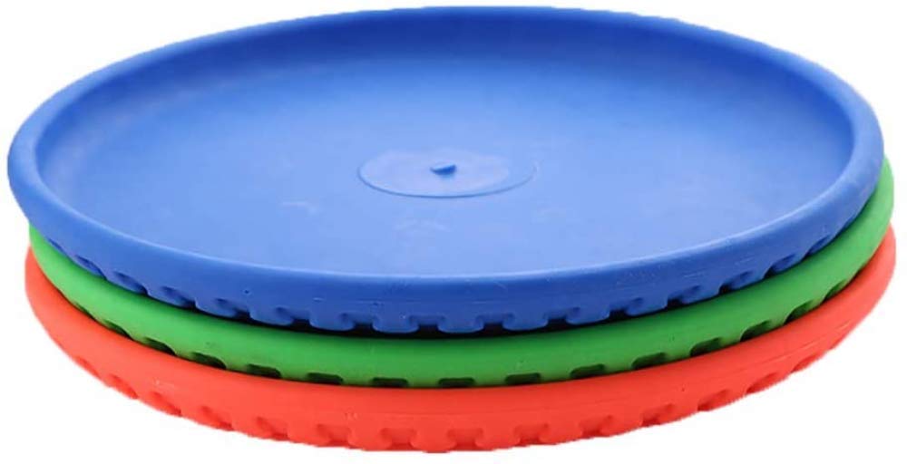 CLQ Juguete De Goma Frisbee para Perros Juguete De Entrenamiento De Frisbee para Perros De 9 Pulgadas, Adecuado para Perros Grandes 3 Frisbees