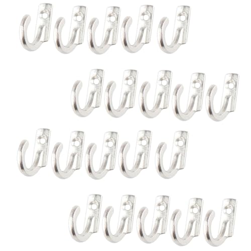 CLISPEED 20 piezas Ganchos de Pared Vintage de Mini Colgadores para Ropa y Toallas Percheros de Antioxidante para Armarios Cocina y Baño Diseño Suave y Duradero
