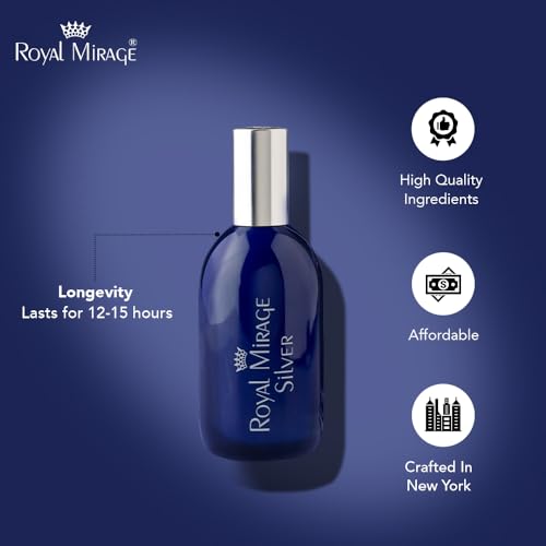Image of Royal Mirage Silver Eau De Cologne | All-Day Freshness | Perfume for Man & Woman | Timeless Sophistication | Long-Lasting Fragrance | Citrus, Floral & Woody Notes | Affordable Luxury | 120ml