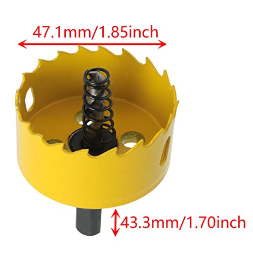 2 Inch Hole Saw Zczqc 51Mm M42 Hss Bi-Metal Hole Cutter With Arbor Mandrel For Cutting Wood, Steel, Aluminium, Brass, Copper, Zinc, Tin #TOP3