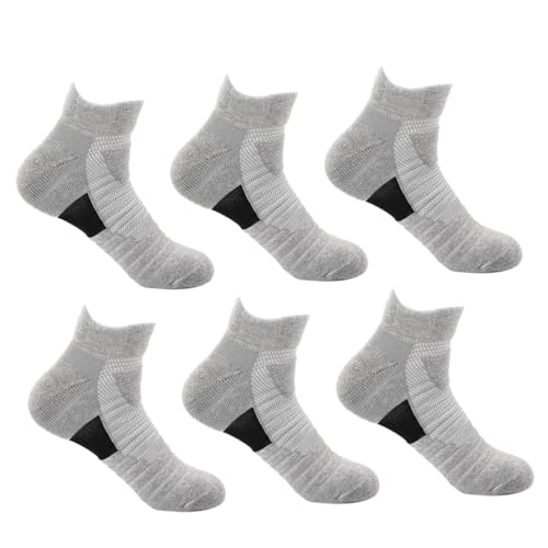 Chaussettes de course homme Hohopeti de sport courtes pour basket outdoor gris