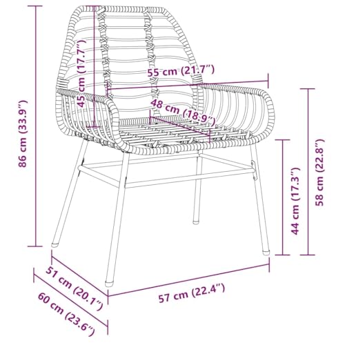 Sièges d'extérieur solides et table de jardin en polyrotin faciles à nettoyer