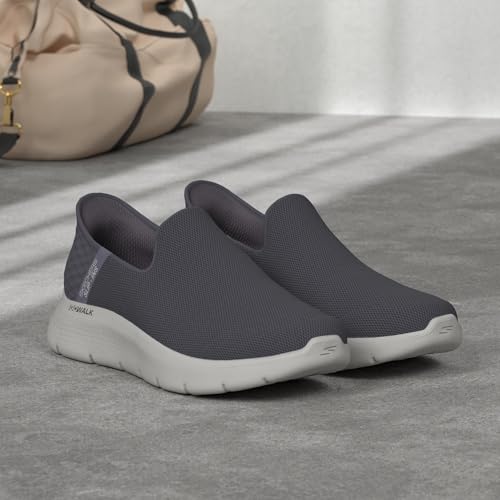 Skechers Men's Go Walk Flex No Hands Hands Free Slip-Ins Sneaker, Dark Gray, 11.5 X-Wide