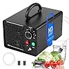 TECKZOON Générateur d’ozone 2 en 1 amélioré, pour eau et air, 60000 mg h 120 W, purificateur d’air éliminateur d’odeurs avec minuterie, outil de désinfection pour piscine voiture pièces fruits et légu