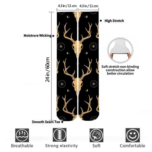 Novelty Gifts Thigh High Tube Socks For Women Over Knee Socks Athletic Soft Warm Long Socks3