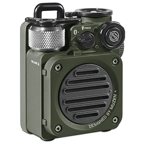 Haut-parleurs Bluetooth,Haut-Parleur extérieur Muzen avec Son stéréo,Bluetooth 5.0, Haut-parleurs Portables étanches IPX5 pour iPhone, Samsung, pour la Douche, Le Barbecue, la Maison, Les Voyages Cover