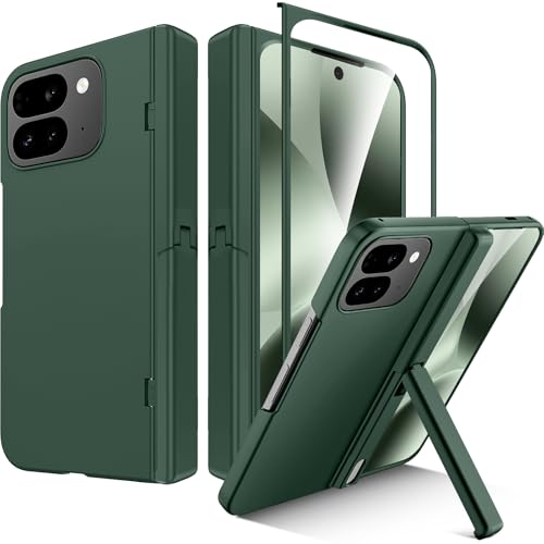 Coque Pixel 10 Pro Fold antichoc étui protection écran verre béquille vert