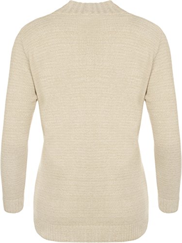 Image of WearAll Plus Size Womens Button Long Sleeve Pocket Top Ladies Knitted Cardigan - 4-22