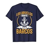 Barco Los Abuelos Guays Tienen Barcos Capitán del Buque Camiseta, Hombre, Azul Marino, L