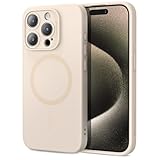 【極薄！Cloudシリーズ】ESR iPhone 15 Pro ケース 超薄型 シリコンケース マグネット充電対応 米軍MIL規格 衝撃吸収 画面 レンズ保護 いphone 15 pro ケース 磁気 スマホケース アイフォン 15 プロ対応 ケース（ライトタン）