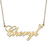 HUAN XUN Collares de nombre con colgante inicial personalizado para mujeres y niñas en plata dorada