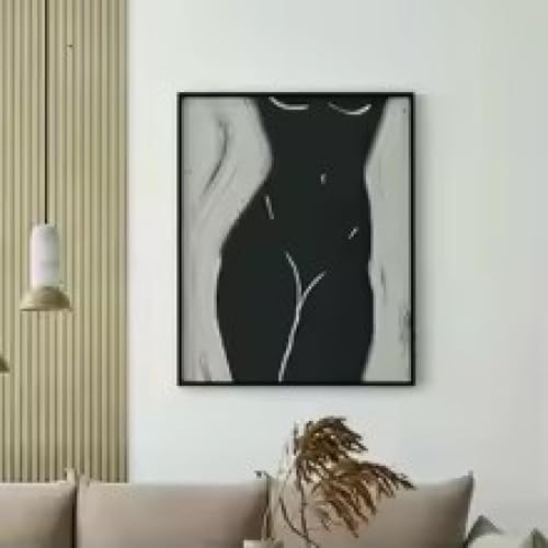 Art mural abstrait nu sur toile de haute qualité 60x80 cm encadré