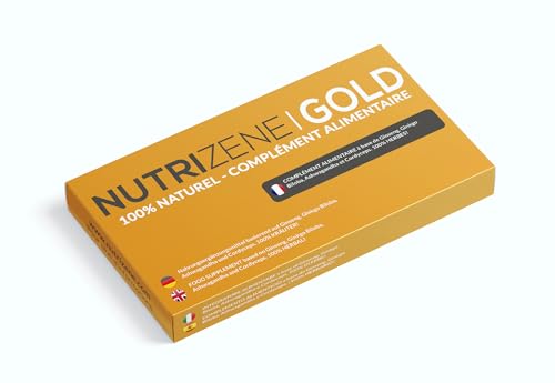 NUTRIZENE GOLD - Complément alimentaire améliorant les performances ultimes pour les hommes - Nouveau supplément sûr, efficace et 100% naturel - 12 Gélules