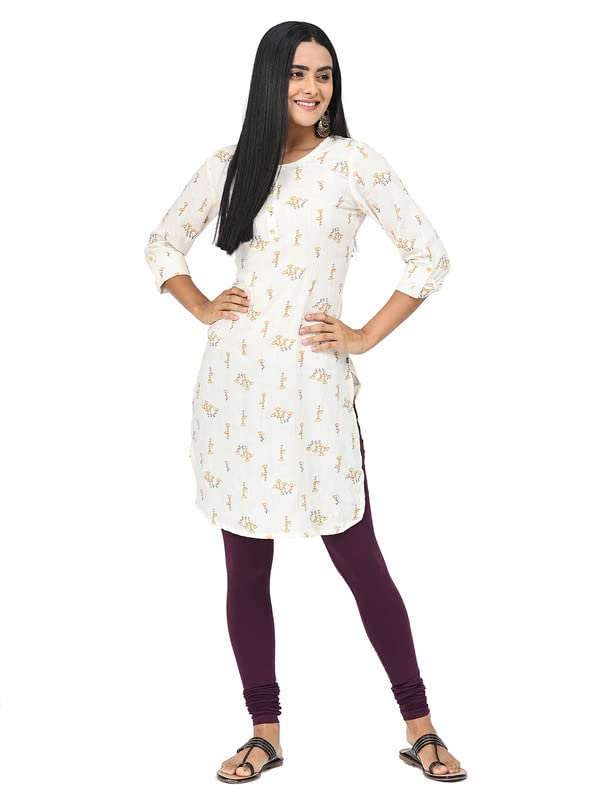 Image of Robinbosky Cotton Churidhar Leggings for Women - Stylish, Stretchable & Flattering Fit for All-Day Comfort