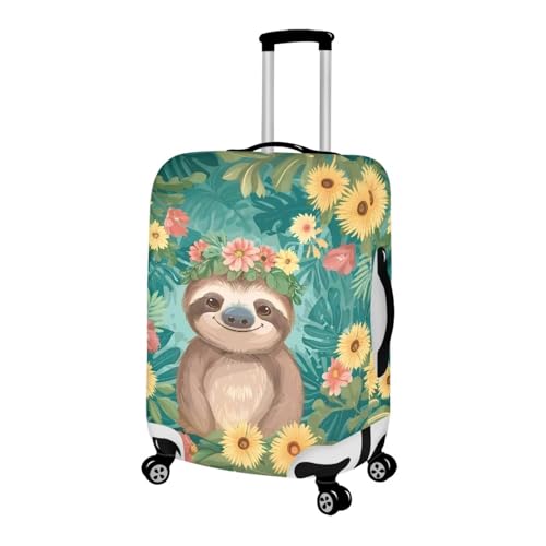 Image of Mumeson Sloth Luggage Cover Fashion Suitcase Protector Fits 18-32 Inch Luggage Lightweight Durable Airplane Travel Luggage Cover