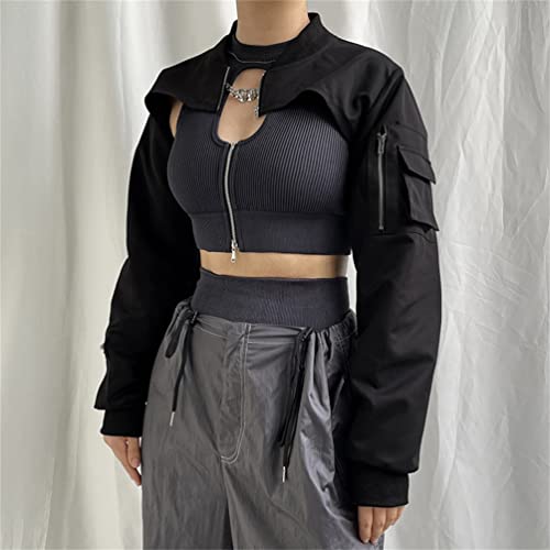 Sup-Coente Goth Fashion Crop Top Jacket for Women Teen Girls Juniors or Teenagers3
