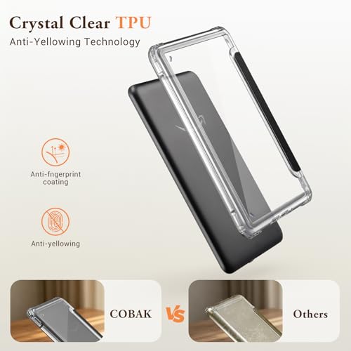Image of CoBak Detachable Magnetic Case for Kindle Paperwhite 12th Gen 2024 (7 inch) & Kindle Colorsoft Signature Edition (7 inch) - Ultra Slim Transparent Clear TPU Back Shell Protective Cover with Auto Wake /Sleep