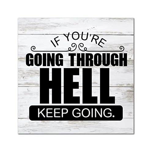 Plaque murale vintage en bois cadeau motivation maison - 2