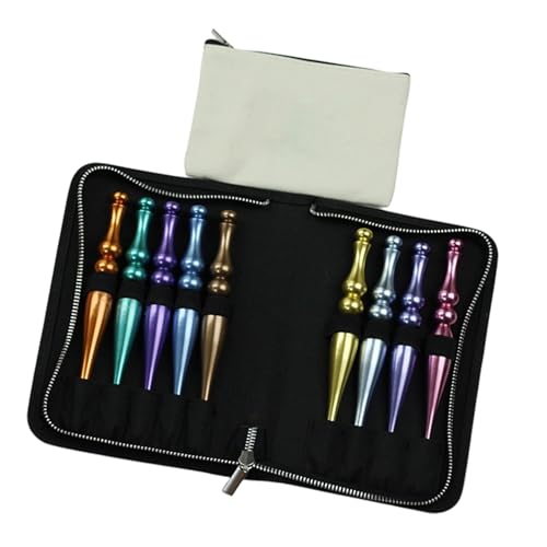 Aiguilles à crochet ergonomiques en aluminium (lot de 9 tailles) pour débutants