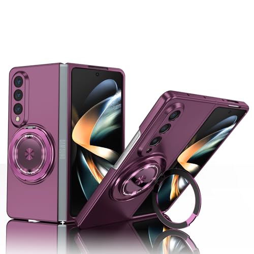 Étui Samsung Galaxy Z Fold 4 rotatif rouge vin pour le bureau