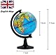 EXERZ 10cm Schülerglobus - Englische Karte - Mini Globus Bildung Drehbarer - Lehrmaterial Globen Politische Karte - Durchmesser 10cm