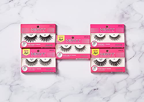 i-Envy 2 Pairs False Eyelashes 3D Glam Collection Multi-angle & Volume Lashes