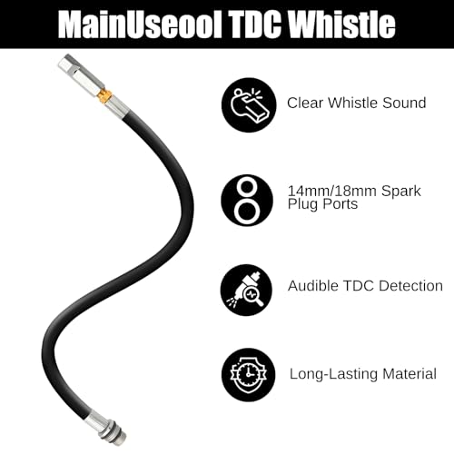 Top Dead Center Tool 8016MRG TDC Whistle – Universal Top Dead Center Indicator with 14mm/18mm Spark Plug Ports – Top Dead Center Whistle for Distributor Installation, Timing & Valve Adjustment by MainUseool - Image 6
