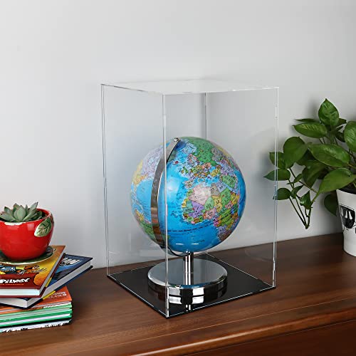 Image of Evron Display Case for Collectibles Assemble Clear Acrylic Box Alternative Glass Case for Display Action Figures Home Storage & Organizing Toys (9.8x9.8x15.7inch;25x25x40cm)