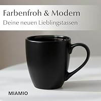 MIAMIO - Kaffeetassen Set 6er (350 ml) - Le Papillon Collection (Schwarz) – Ansicht 3