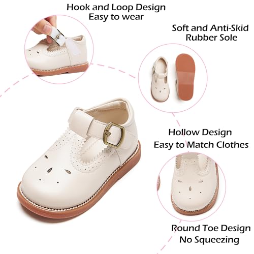 Image of PHIRAMIN Toddler Girl Mary Jane Dress Shoes-Little Girl School Uniform Shoes for Wedding Party