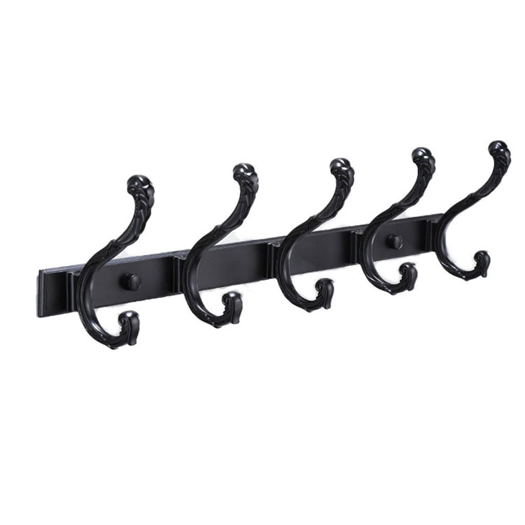 ZHOUXIAO Vintage Metal Coat Rack Wall Mounted with Hooks, Antique Heavy Duty Coat Hook Rail, Hat Robe and Towel Hooks Rack for Bathroom, Entryway, Mudroom 8hook