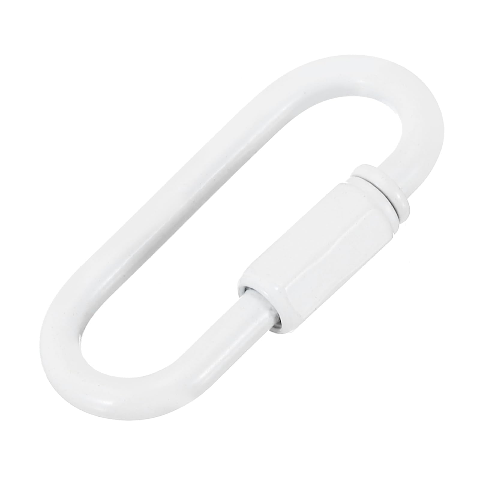 MECCANIXITY Chain Connectors, 5mm Thick Quick Link Screw Lock Oval Clips for Chandelier Pendant Lights, White, Pack of 4
