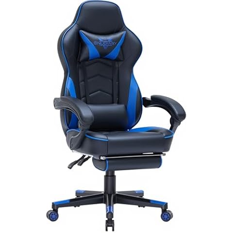 Gaming Chair High Back Ergonomic Racing Computer Desk with Comfortable Lumbar Support and Headrest Girl Gamer Height Adjustable Cover