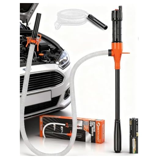 3.2 GPM Portable Fuel Transfer Pump -Easy to Use Hand Fuel Pump, Battery Powered Siphon Pump for Gasoline Mechanical Fuel Pumps Universal Fit for Gasoline, Vehicles, Fuel,Water Transfer（Amber）